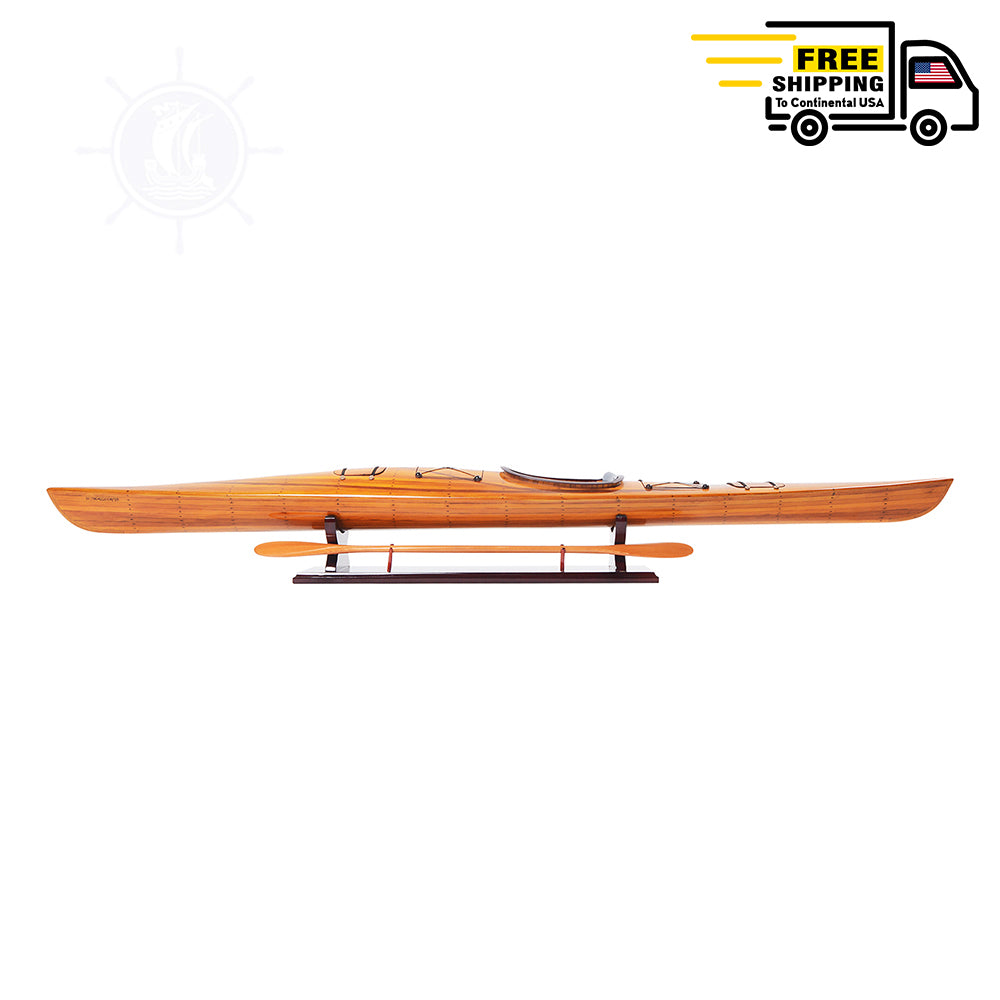 KAYAK MODEL BOAT | Museum-quality | Fully Assembled Wooden Model boats