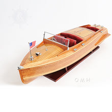 Load image into Gallery viewer, CHRIS CRAFT RUNABOUT MODEL BOAT WITH DISPLAY CASE | Museum-quality | Fully Assembled Wooden Model boats
