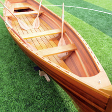 Load image into Gallery viewer, WHITEHALL DINGHY WITH TRANSOM CUT OUT 17’ | Wooden Kayak |  Boat | Canoe with Paddles for fishing and water sports
