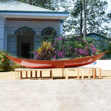 Load image into Gallery viewer, SOUTH EAST ASIA SAMPAN BOAT RED BOTTOM THUYEN BA LA TAM BAN - DISPLAY ONLY | WOODEN BOAT | CANOE | KAYAK | GONDOLA | DINGHY
