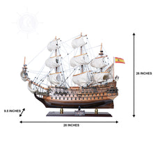 Load image into Gallery viewer, San Felipe LIMITED EDITION Full Crooked Sails Only 100 Units Produced | Museum-quality | Fully Assembled Wooden Ship Models
