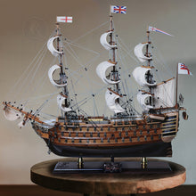Load image into Gallery viewer, HMS Victory LIMITED EDITION Full Crooked Sails Only 100 Units Produced | Museum-quality | Fully Assembled Wooden Ship Models
