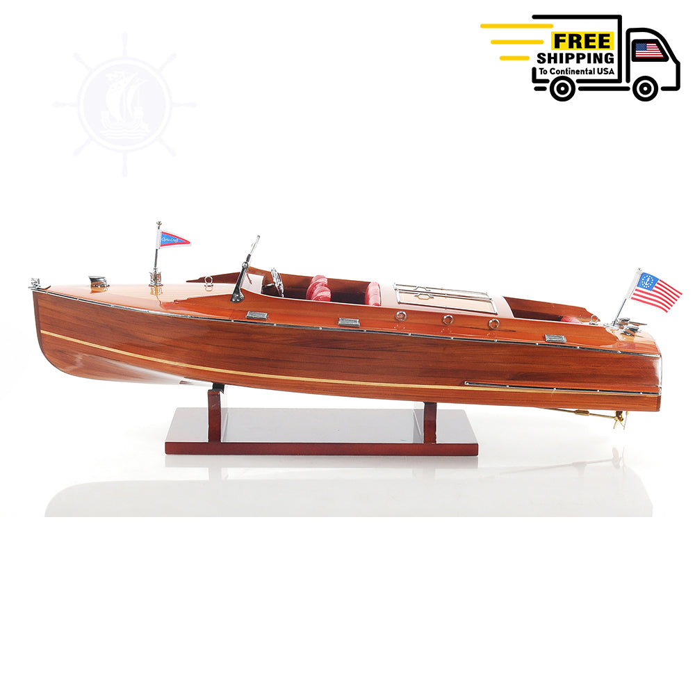 CHRIS CRAFT RUNABOUT MODEL BOAT MEDIUM | Museum-quality | Fully Assembled Wooden Model boats