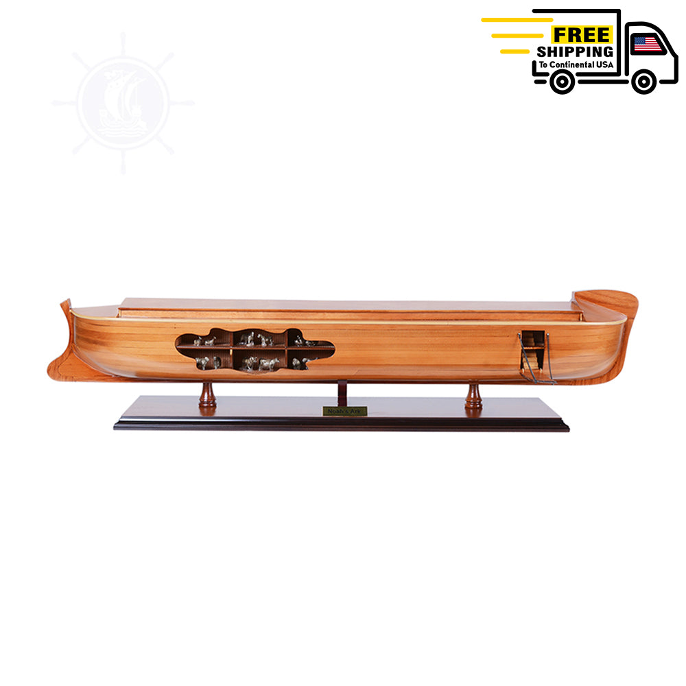 NOAH MODEL BOAT OPEN HULL | Museum-quality | Fully Assembled Wooden Model boats