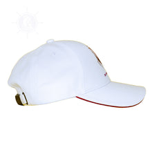 Load image into Gallery viewer, Drakkar Viking Embroidered Cap in White by Alison Nautical
