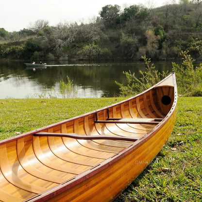 Wooden Canoe with Ribs 16