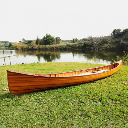 Wooden Canoe with Ribs 16