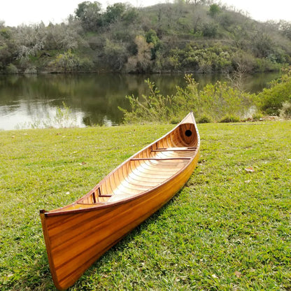 Wooden Canoe with Ribs 16