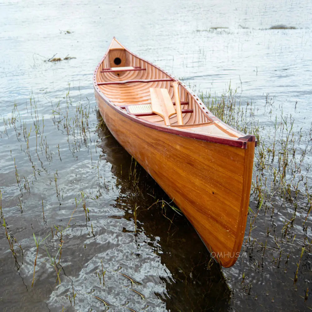 Wooden Canoe with Ribs 16