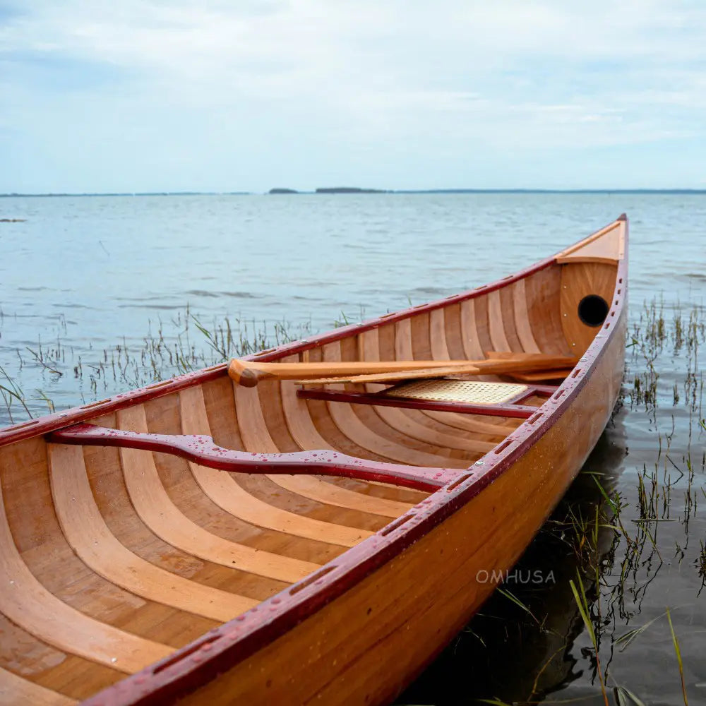 Wooden Canoe with Ribs 16