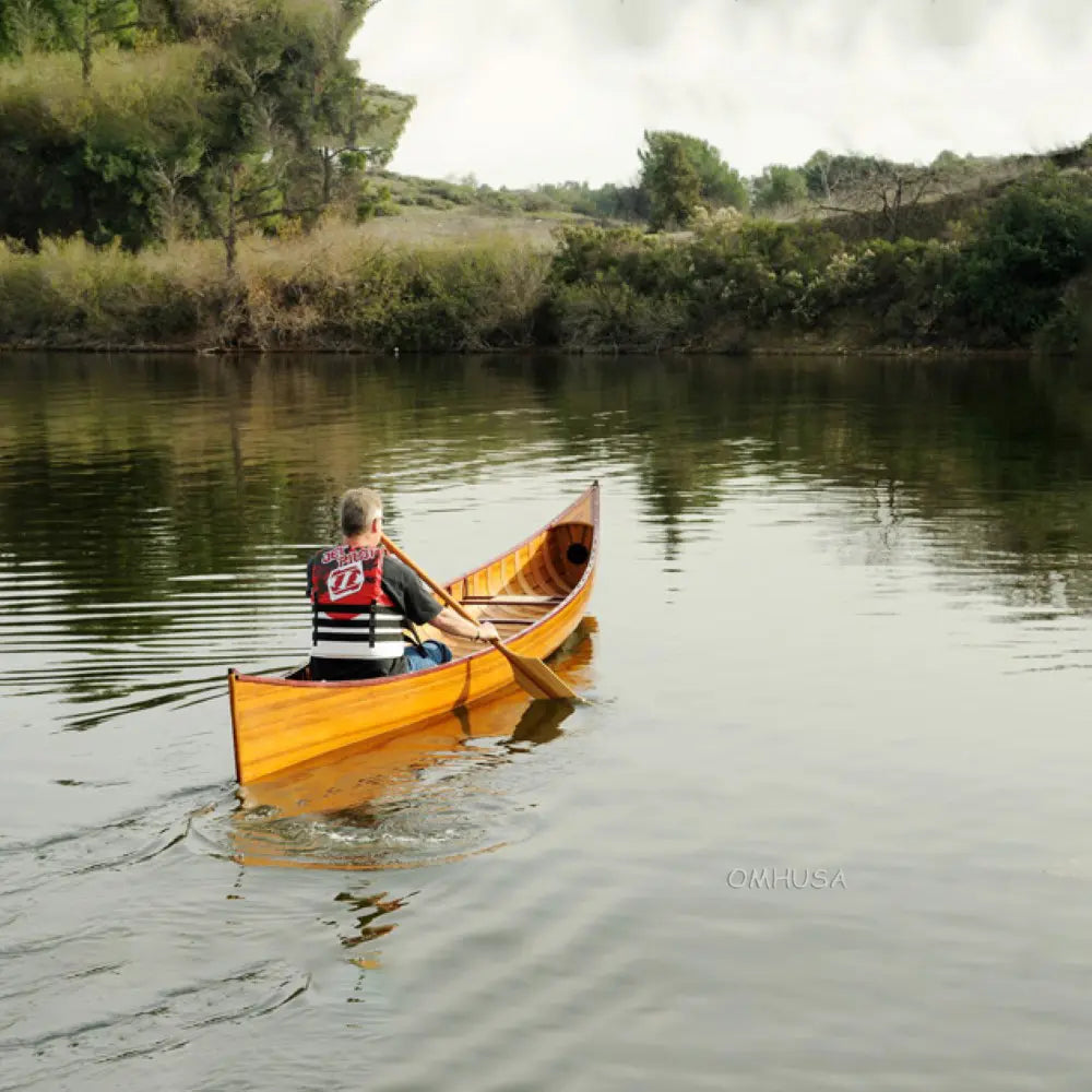 Wooden Canoe with Ribs 16