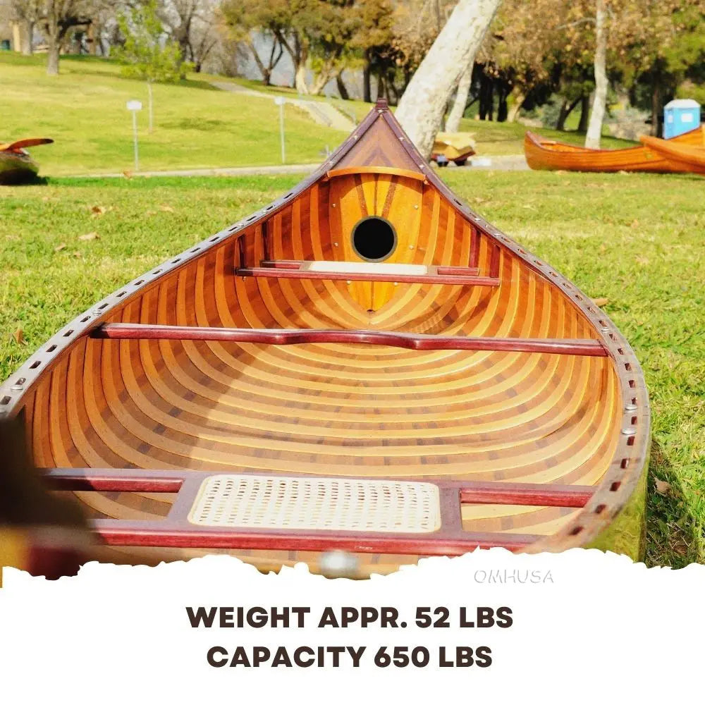 Wooden Canoe with Ribs 16