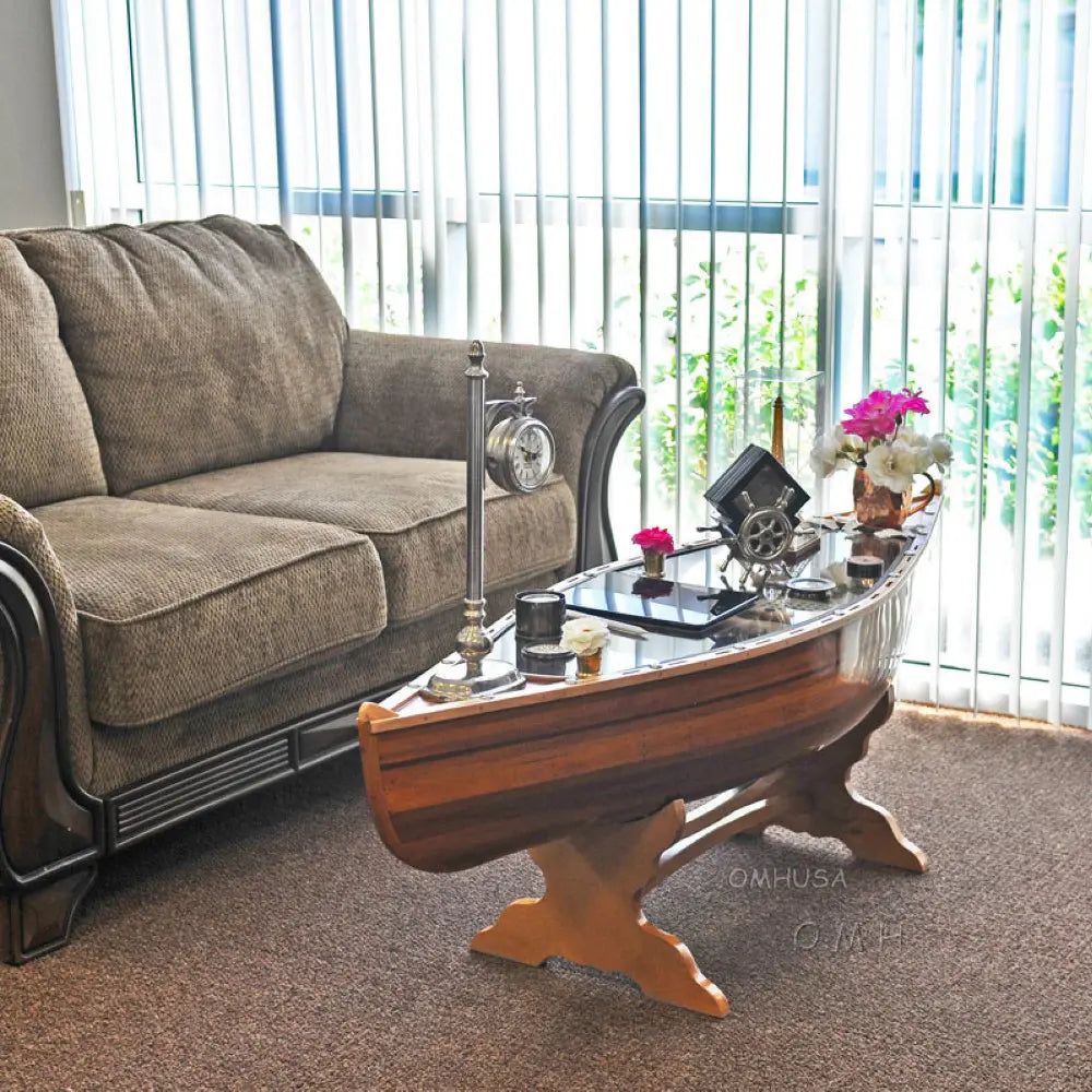 Wooden Canoe Table 5 ft