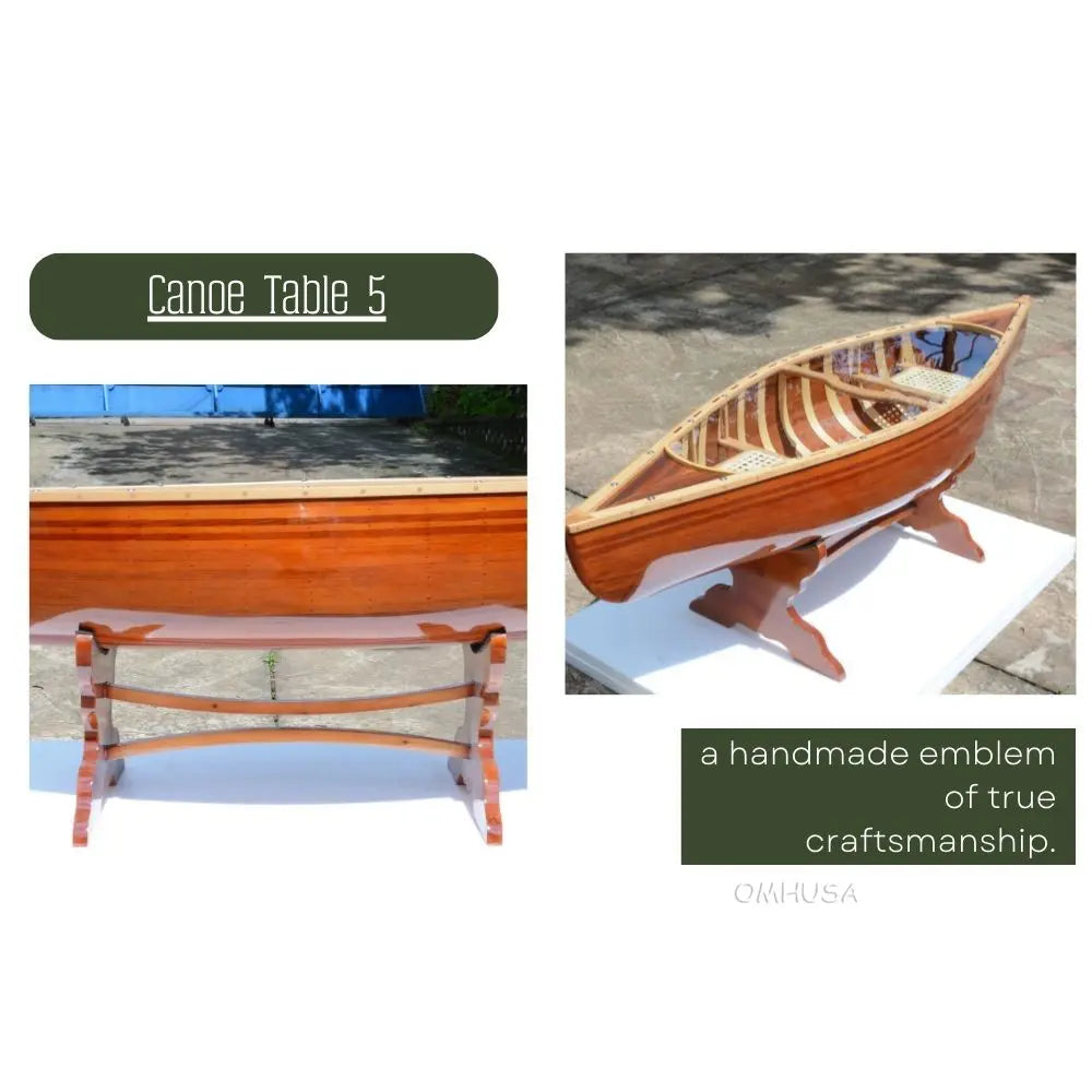 Wooden Canoe Table 5 ft