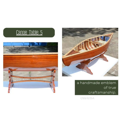 Wooden Canoe Table 5 ft