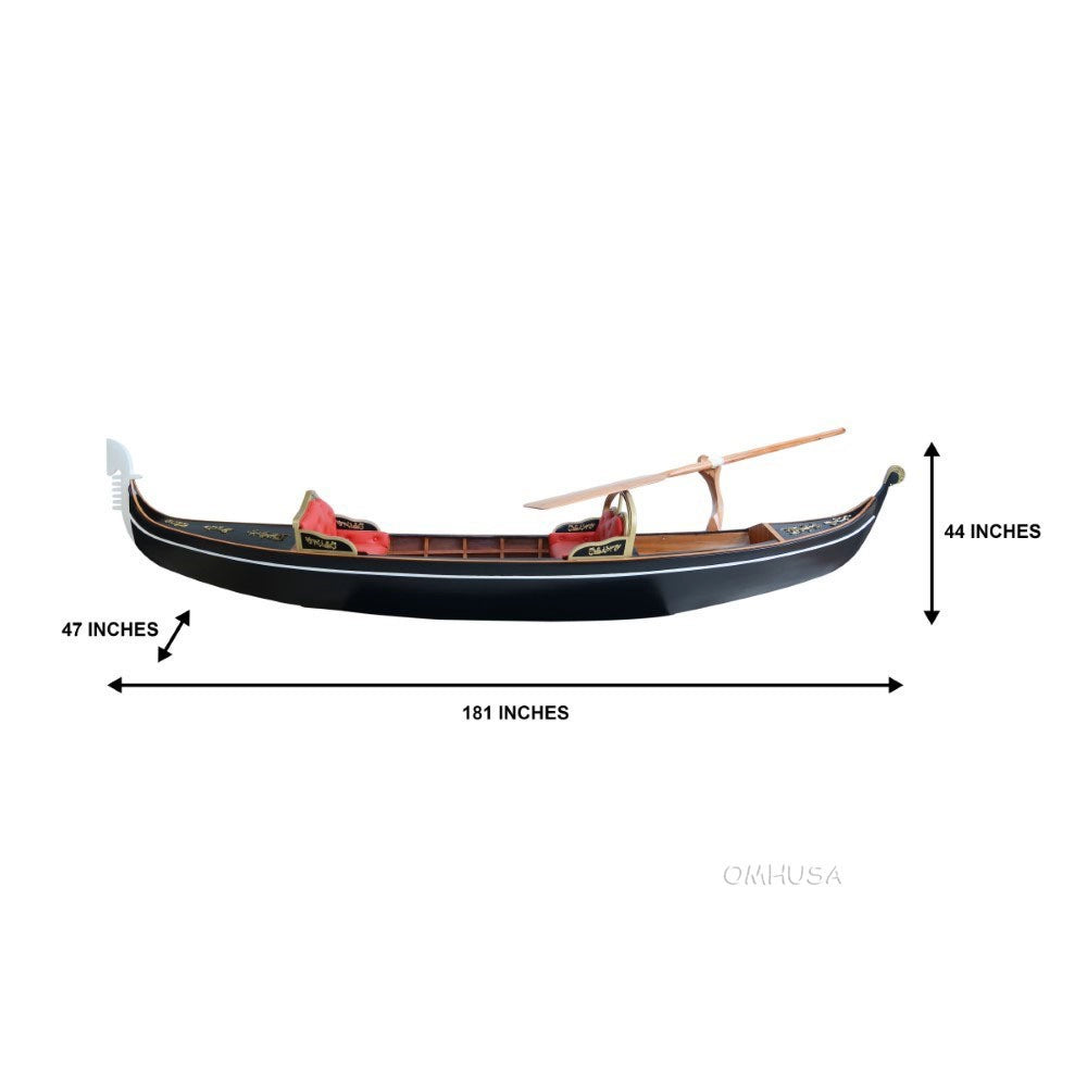 Venetian Gondola Wooden Boat 15 ft.