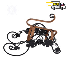 Load image into Gallery viewer, ON THE VINE EMBELLISHED METAL CARRIAGE WINE HOLDER
