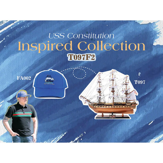 Ultimate USS Constitution Combo: A Model Ship and Classic Hat