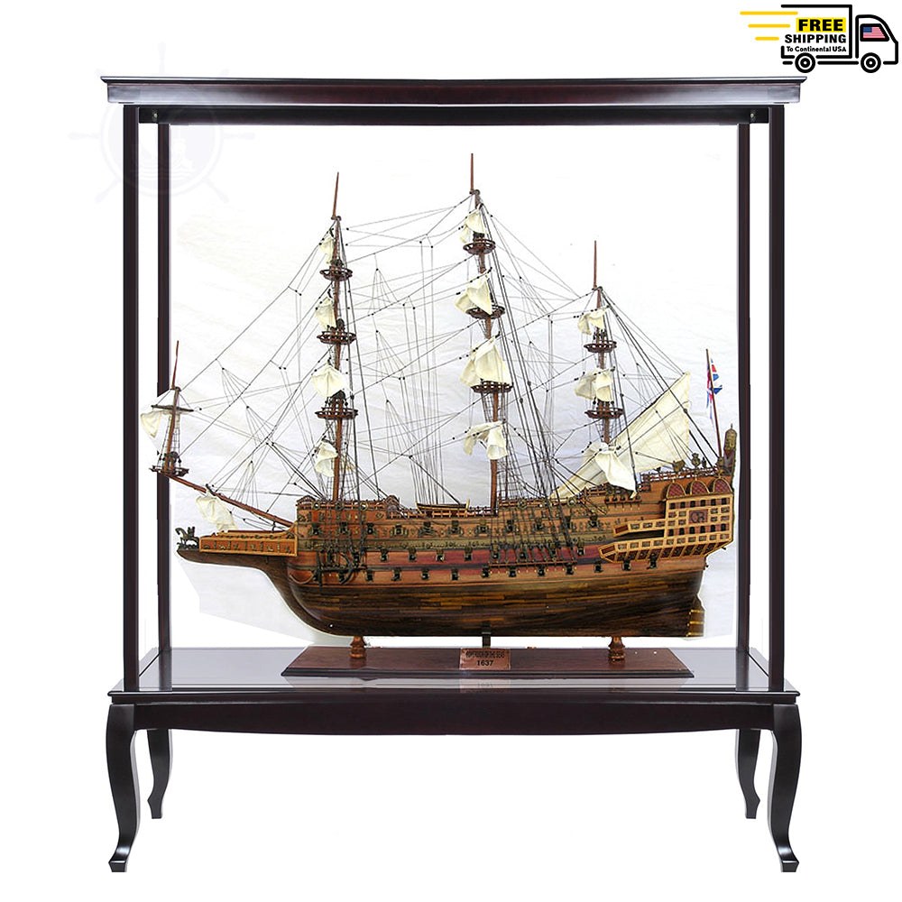 HMS SOVEREIGN OF THE SEAS MODEL SHIP XL WITH DISPLAY CASE NO GLASS | Museum-quality | Fully Assembled Wooden Ship Models