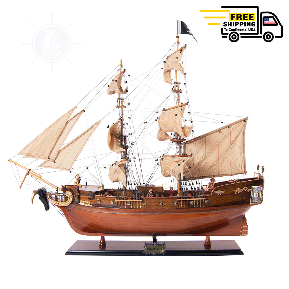 PIRATE SHIP MODEL SHIP EXCLUSIVE EDITION | Museum-quality | Fully Assembled Wooden Ship Models