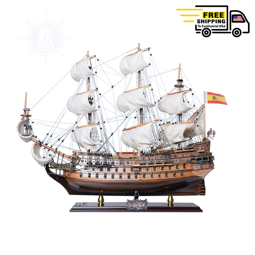 San Felipe LIMITED EDITION Full Crooked Sails Only 100 Units Produced | Museum-quality | Fully Assembled Wooden Ship Models