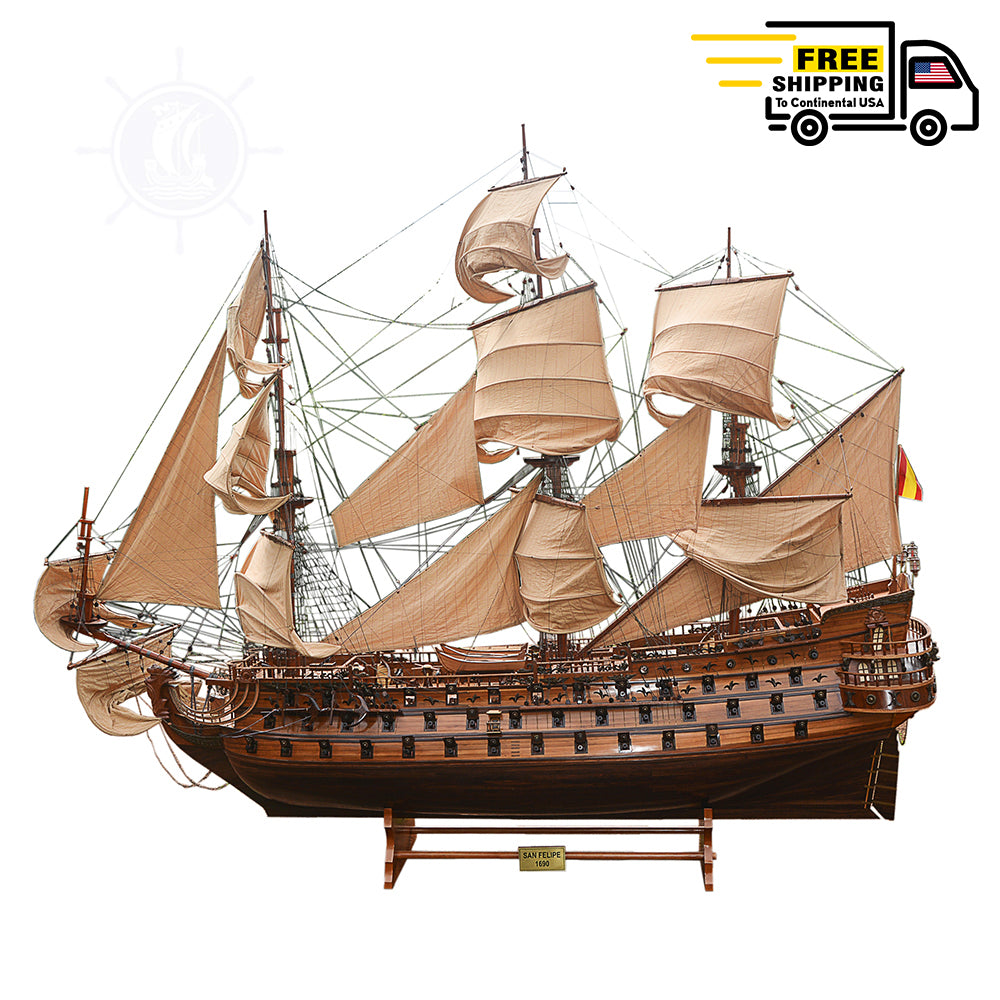 SAN FELIPE MODEL SHIP MASSIVE 13 FOOT LONG MUSEUOM QUALITY LIMITED EDITION | Museum-quality | Fully Assembled Wooden Ship Models