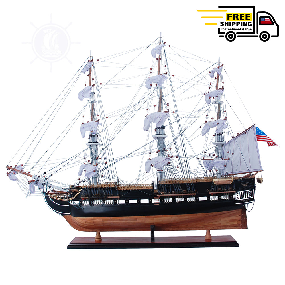USS CONSTITUTION MODEL SHIP LARGE PAINTED | Museum-quality | Fully Assembled Wooden Ship Models