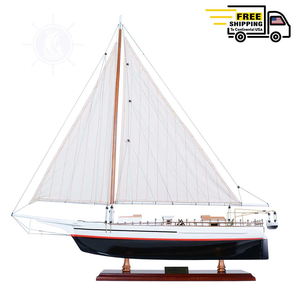 SKIPJACK PAINTED | Museum-quality | Fully Assembled Wooden Ship Model
