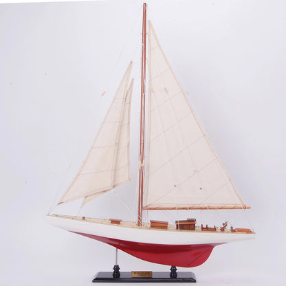Ranger Painted Medium Sailboat Schooner Yacht Model 24 Inches Long