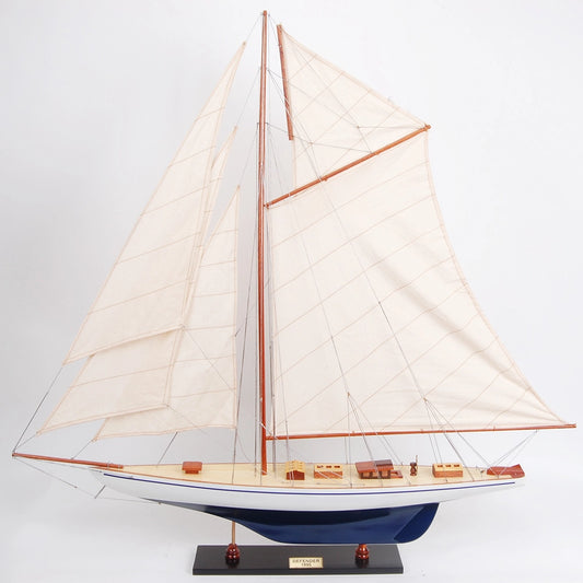 Defender painted Medium Sailboat Schooner Yacht Model 24 Inches Long