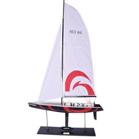 Alinghi Painted Medium Sailboat Schooner Yacht Model