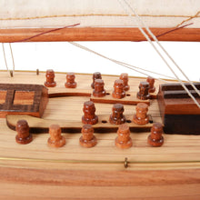 Load image into Gallery viewer, Old Modern Handicrafts Endeavour Small Sailboat Model - Small - Premium Wood - Fully Assembled Boat Models for Home &amp; Office - 24.0L x 5.0W x 31.0H Inches
