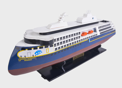Old Modern Handicrafts National Geographic Endurance Painted Small Cruiseship Model – Handmade Nautical Décor Gift - 11.8L x 2.4W x 4.3H Inches