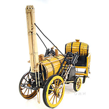 Load image into Gallery viewer, 1829 YELLOW STEPHENSON ROCKET STEAM LOCOMOTIVE | scale model| Miniatures |Vintage arts and crafts for decoration
