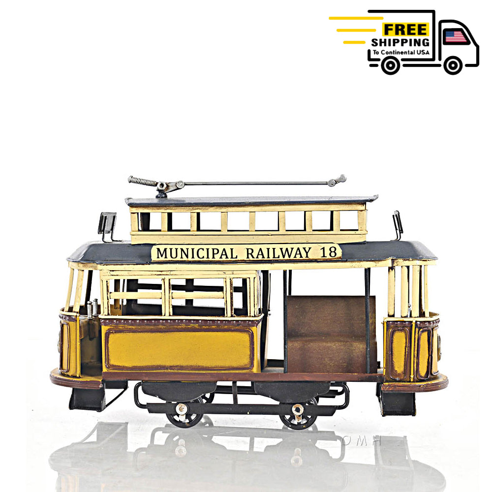 MUNICIPAL RAILWAY CABLE CAR | scale model aircraft | Miniatures |Vintage arts and crafts for decoration