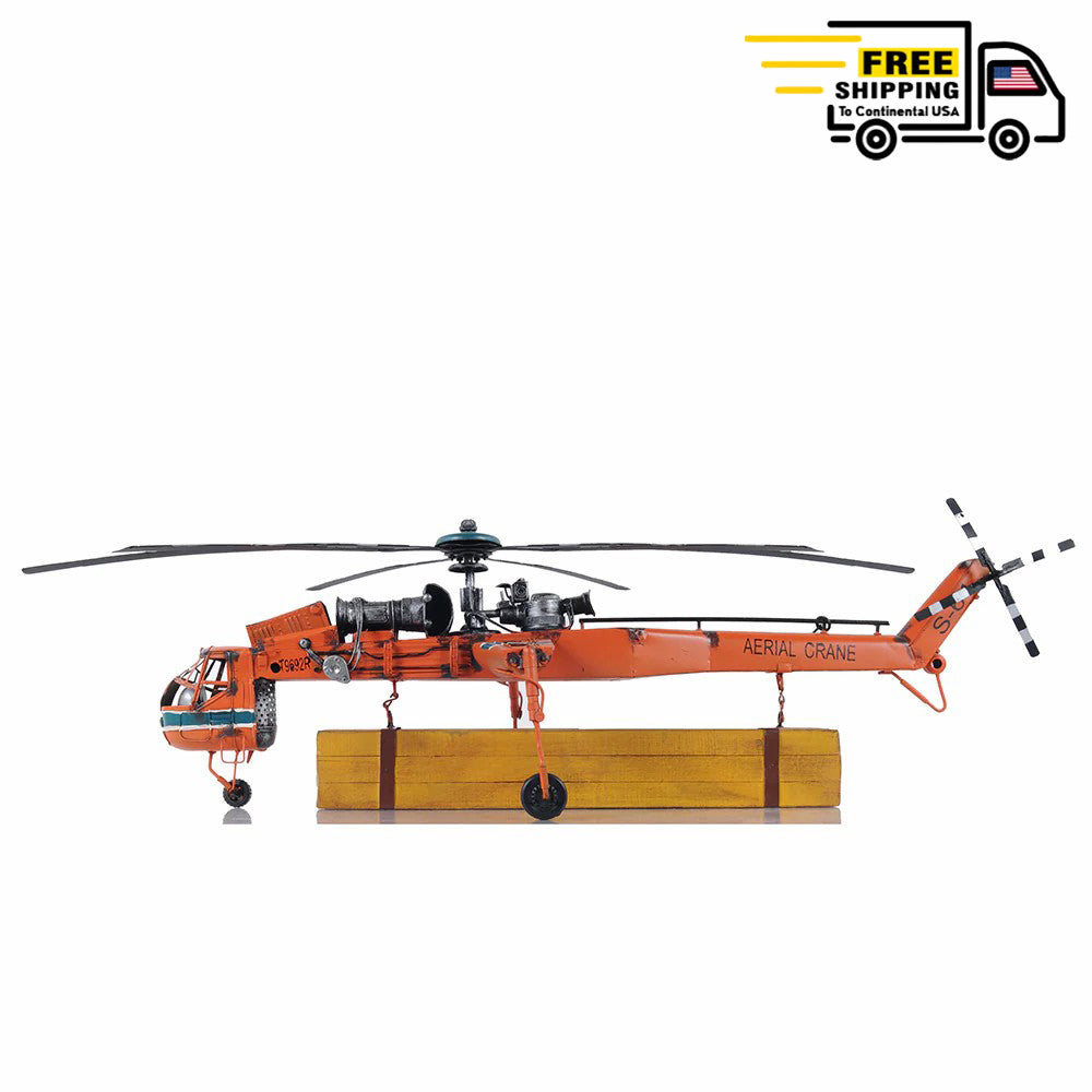 AERIAL CRANE LIFTING HELICOPTER 1:21 | scale model aircraft | Miniatures |Vintage arts and crafts for decoration