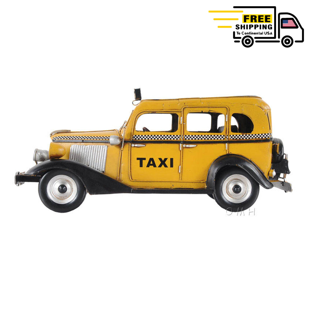 1933 CHECKER MODEL T TAXI CAB | scale model aircraft | Miniatures |Vintage arts and crafts for decoration