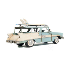 Load image into Gallery viewer, 1957 FORD COUNTRY SQUIRE STATION WAGON BLUE | scale model aircraft | Miniatures |Vintage arts and crafts for decoration
