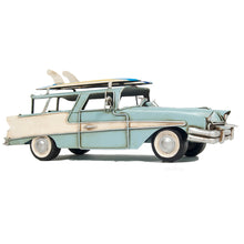 Load image into Gallery viewer, 1957 FORD COUNTRY SQUIRE STATION WAGON BLUE | scale model aircraft | Miniatures |Vintage arts and crafts for decoration
