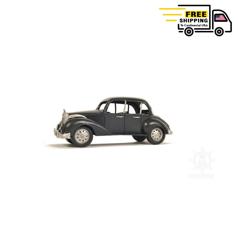 1937 PLYMOUTH P4 DELUXE BLACK METAL MODEL CAR | scale model aircraft | Miniatures |Vintage arts and crafts for decoration