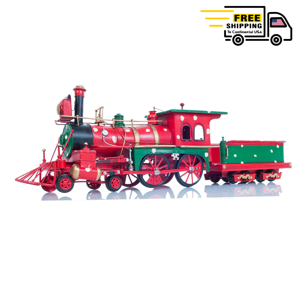 CHRISTMAS TRAIN MODEL HANDMADE METAL | scale model aircraft | Miniatures |Vintage arts and crafts for decoration