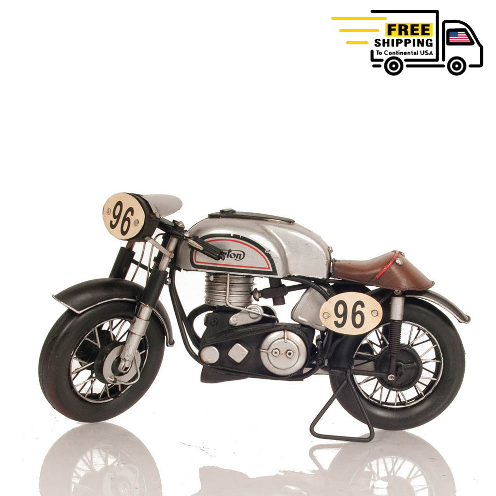 1952 NORTON MANX 1:8 METAL HANDMADE SCALED MODEL | scale model aircraft | Miniatures |Vintage arts and crafts for decoration