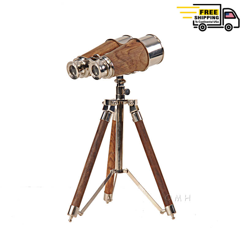 BRASS BINOCULAR ON STAND | Magnifying power | Vintage arts and crafts for decoration