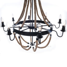 Load image into Gallery viewer, Large Rope Pendant Lamp - 8 Bulbs | Stylish and Functional Home Decor
