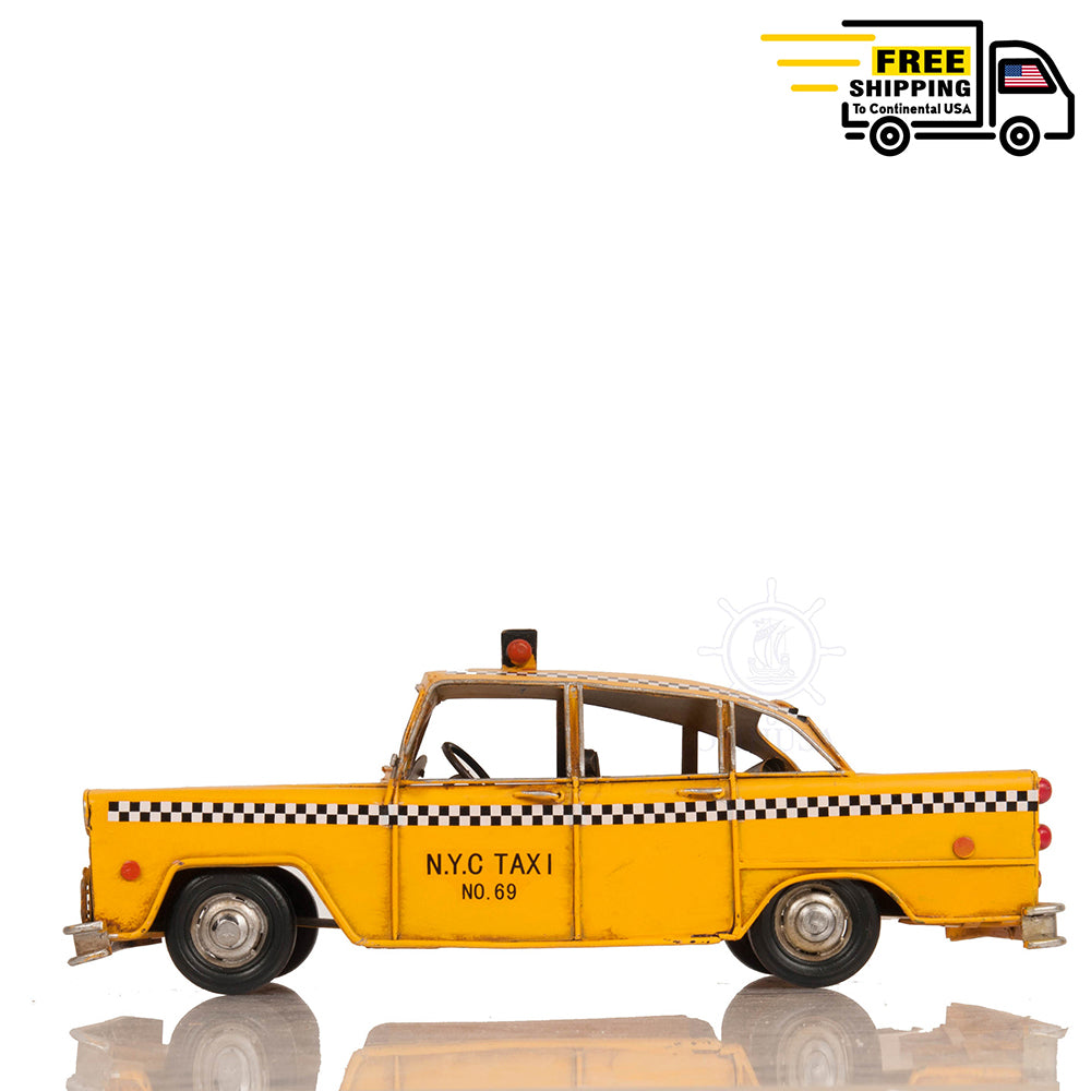 HANDMADE CLASSIC NEW YORK CITY TAXI MODEL | scale model aircraft | Miniatures |Vintage arts and crafts for decoration