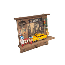 Load image into Gallery viewer, VINTAGE NEW YORK CITY CHECKER TAXI SHADOW BOX | scale model aircraft | Miniatures |Vintage arts and crafts for decoration

