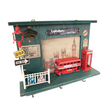 Load image into Gallery viewer, VINTAGE DOUBLE DECKER LONDON BUS SHADOW BOX | scale model aircraft | Miniatures |Vintage arts and crafts for decoration
