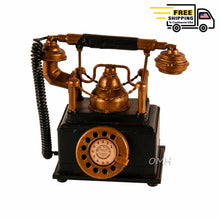 Load image into Gallery viewer, HANDMADE VINTAGE TELEPHONE COIN BANK | scale model aircraft | Miniatures |Vintage arts and crafts for decoration
