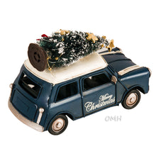 Load image into Gallery viewer, HANDMADE 1960S MINI COOPER CHRISTMAS CAR MODEL SET OF 2 | scale model aircraft | Miniatures |Vintage arts and crafts for decoration
