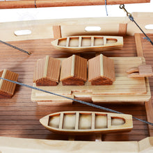 Load image into Gallery viewer, BLUENOSE II PAINTED MEDIUM Model Yacht | Museum-quality | Partially Assembled Wooden Ship Model
